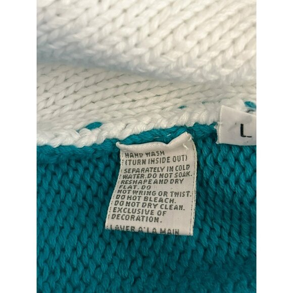 Vintage Studio Marisa Christina Checkered Cotton Cardigan Sweater Sz L Deadstock - Picture 6 of 6